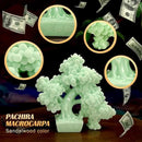 Top Resin Money Tree, Artificial Bonsai Tree, Handcrafted, Premium Quality, Feng Shui Gift for Abundance Luck and Success (Green)