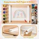 Kids Art Table and Chair - Toddler Craft Table and Chairs Set with 2 Chair & Bins, Kids Activity Desk with Paper Roll for Playrooms & Classroom, 44" L x 24" W, Natural by CozyNest Decor