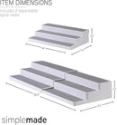 SIMPLEMADE 3-Tier Spice Rack Organizer - Versatile Storage Shelf for Kitchen, Bathroom, Bedroom & Office, Set of 2, Expandable White by CozyNest Decor