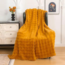 YUSOKI Luxury 3D Bubble Throw Blanket 2lb,All Ages,Home Decoration, (Gold,50 * 60inches) by CozyNest Decor