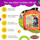 Kids Ball Pit Pop Up Large Tent for Toddlers - Indoor & Outdoor Gift Toys for Infants Girls & Boys, Baby Playpen with Zippered Storage Bag, 100 BallPit Balls Included by TinyTreasures Baby Boutique