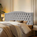 Velvet Upholstered Headboard King/Cal King Size Latest Model Wall Mount, Bed Frame Mount, Featuring High-Density Sponge Padding, Luxury Texture Easy Assembly and Style-Light Gray by CozyNest Decor