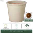 Emissary Round Stoneware Planter (Parent SKU 12012) (Cream, 16" D x 15" H) by CozyNest Decor