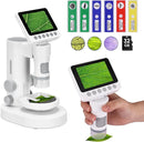 OOZSTARMicroscope for Kids, Up to 1000 X Magnification, 3.5-inch Foldable Screen, Handheld Pocket Microscope for Kids,Science Education Kits for 8-12 Year olds by TinyTreasures Baby Boutique