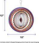 VP Home Sunrise Mandala Kinetic Wind Spinner for Yard and Garden Wind Spinner Outdoor Metal Large Hanging Mandala Decor 3D Garden Art Wind Sculpture Spinners by GreenHaven Gardens