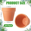 Terra Cotta Pots, 24 Pack 3.15 Inch Mini Clay Pots with Drainage Holes,Cactus Flower Nursery Terracotta Pots for Indoor/Outdoor Succulent Plants, Crafts, Wedding Favor by GreenHaven Gardens