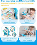 WhalesBot D3 Pro 12-in-1 STEM Wecode Pad Coding Robot Kit for Kids, 388-Piece Educational Building Set with Interactive Storytelling, Ideal Toy Gift for Boys & Girls Ages 6-8 by TinyTreasures Baby Boutique