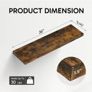BAYKA Floating Shelves, 36" Wall Mounted Rustic Wood Shelves for Bathroom, Bedroom, Living Room, Kitchen, Office, Hanging Shelf for Books/Storage/Decor(Rustic Brown,Set of 2) by CozyNest Decor