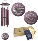 ASTARIN 36" Large Deep Tone Personalized Sympathy Wind Chimes, Memorial Wind Chime for Loss of Mother Father Loved One, Bereavement Gifts Decor Outdoor Patio Garden Graveyard by CozyNest Decor