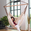 LA SIESTA® Habana Nougat - Organic Cotton Lounger Hammock Chair by GreenHaven Gardens