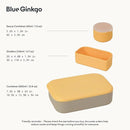 BLUE GINKGO Silicone Lunch Box Set – Durable Heavy-Duty Silicone Bento Box, Microwave, Freezer, Dishwasher Safe – Airtight, BPA Free (Made in Korea, Grey) by TinyTreasures Baby Boutique