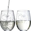 Set Of 2 Zodiac Sign Wine Glasses With 2 Wooden Coasters By Astrology Drinking Glass by The Wine Savant