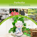 Head Planter with Drainage Hole, Resin Art Vase, Cute Lady Hugging Cat Succulent Flower Pots, Unique for Indoor Outdoor Decor, 7.28in by GreenHaven Gardens