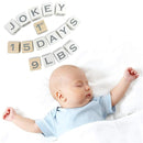 I'm Solid Wood Baby ABC Alphabet Milestone Age Blocks, Personalized Own Name, Gender Neutral, Newborn Gifts & Keepsakes for Picture Props (1.9" / 16 Pcs/White) by TinyTreasures Baby Boutique