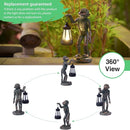 Garden Statue Monkey Figurine - Monkey Decor with Solar Powered Led Lights for Patio Lawn Balcony Yard - Ideal Gift for Women Moms Grandma Housewarming (Copper) by GreenHaven Gardens