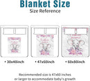 Custom Name Crib Bedding Set - Elephant Theme, Personalized Purple FlowerNursery Bedding 3-Piece Set– Soft Blanket, Fitted Sheet, Changing Pad Cover – for Newborns Girls Nursery Gifts by TinyTreasures Baby Boutique