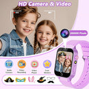 Smart Watch for Kids Girl Gift Ages 3-12, 2 Screen Protector, 26 Puzzle Games, HD Camera Video Music Player Touchscreen Pedometer, Educationtal Toy Brithday Gifts for Girl Ages 4 5 6 7 8 9 10(Purple) by TinyTreasures Baby Boutique