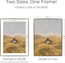 Homeforia 24x32 Picture Frame Bronze, High End Metal 24 x 32 Large Poster Frames with Mat 20 by 28 Photo, 24x32 Brass Frame Matted to 20x28 Print, 32x24 Thin Frames, Tempered Glass, Wall Kit, Set of 1 by CozyNest Decor
