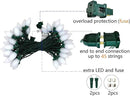 C9 Christmas Lights Outdoor 50 LED Cool White Strawberry 34.5ft Waterproof Xmas String Light for Garden Yard Home Party Holiday Christmas Tree Indoor Decoration(Cool White) by GreenHaven Gardens