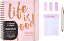 Votum August 2025 to January 2027 Large Back to School Academic Planner- Daily, Weekly & Monthly Organizer with Pens, Stickers, Sticky Notes, and a Sturdy Cover - Life is Good by TinyTreasures Baby Boutique