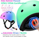 Color Gradient Adjustable Kids Bike Helmet Toddler Skateboard Helmets Boys Girls Child Ventilation Helmet for Multi-Sports Skating Cycling Scooter Balance by TinyTreasures Baby Boutique