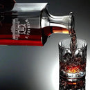 Personalized Bourbon Decanter Set with 4 Glasses by HomeWetBar - Custom Wood Gift Box by CozyNest Decor