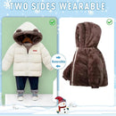 Infant Baby Winter Coat Bear Hooded Jacket Warm Fleece Snowsuit Windproof Outerwear for Toddler Boy Girl 9M-4T by TinyTreasures Baby Boutique