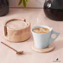 Marble Coasters Set of 6 Verona 3.5 Inch Round Coaster for Drinks with Holder, Drink Coaster for Tabletop & Coffee Table Decor, Ideal Home Decor House Warming Gifts by CozyNest Decor