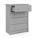 Storkcraft Crescent 4 Drawer Chest (Pebble Gray) – GREENGUARD Gold Certified, Easy-to-Match Chest of Drawers for Nursery and Kids Bedroom, Dresser Organizer for Children’s Bedroom by TinyTreasures Baby Boutique