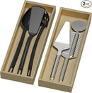 Bamboo Drawer Organizer - Extra Large Silverware & Utensil Organizer, 2 Pcs Toilet Toppers, Wooden Toilet Paper Basket (Gold, 17 X 6 X 2 Inch) by CozyNest Decor