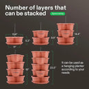 VIVOSUN 5 Tier Vertical Gardening Stackable Planter for Strawberries, Flowers, Herbs, Vegetables, Brown