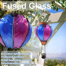 Hot Air Balloon Solar Lantern with Flickering Flame Hanging Solar Lanterns Outdoor Lights Waterproof Lanterns Decorative Garden Patio Yard Party Decor Rose Red&Blue by GreenHaven Gardens