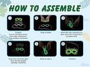 Dinosaur Party Favors Pack – Glow in the Dark Party Supplies | 6 Dinosaur Masks, 6 Bracelets, 6 Necklaces, 6 Wands, 42 Dino Glow Sticks & 80 Stickers | Birthday Classroom Halloween Trick or Treat by TinyTreasures Baby Boutique