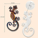 LIFFY Metal Lizard Gecko Wall Art - 2 Pack 15 Inch Metal Wall Decor, Lizard Outdoor Hanging Glass Sculpture Decoration for Yard Garden Art, Patio Fence Home, Unique Gift Ideas by GreenHaven Gardens