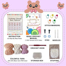 LoopMap Crochet Kit for Beginners - DIY Amigurumi Bear with Removable Dress & Accessories - Step-by-Step Video Tutorials, Extra Yarn, Crochet Tools, Handmade Gift for Kids & Adults (Bear K02, Purple) by TinyTreasures Baby Boutique