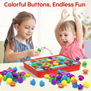 AMOSTING Button Art Toy – Educational Color Matching Mosaic Pegboard Sensory Learning Activity for Kids Age 3 4 5, Preschool Gift for Toddlers, Boys and Girls by TinyTreasures Baby Boutique