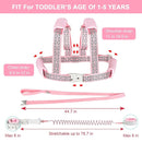 Accmor Toddler Harness Leash, Reflective Kids Leashes with Anti Lost Wrist Link, 3 in 1 Child Harnesses with Key Lock Design for Girls, Baby Walking Wristband Rope Protection Belt Tether. by TinyTreasures Baby Boutique