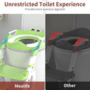 Potty Training Seat, Upgrade 2 in 1 Potty Training Toilet for Toddler, Toddler Toilet Seat for Boys Girls with Splash Guard, Anti-Slip Pad and Step Stool (Green) by TinyTreasures Baby Boutique