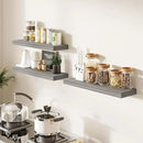 BAMEOS Floating Shelf,Wall Shelf,Decor Wall Mounted Shelves,Hanging Shelf Set of 3,L24xW6 for Bathroom Kitchen Living,Kitchen,Room Bedroom Storage,Walnut by CozyNest Decor