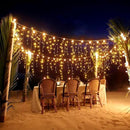Solar Christmas Lights Outdoor Waterproof Christmas Decorations Curtain Lights 320LED 29.5ft 60 Drops, Solar Powered Rechargeable Fairy Lights for Party, Wedding, Home Decorations(WarmWhite) by GreenHaven Gardens