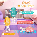 Magic Electric Dancing Octopus Toy with Led Light and Music,Playful Automatic Evasion Crawling Dancing Octopus with Fishing Rod,Smart Tentacle Explorer Dancing Squid Toy Tummy Time Baby Toys,Yellow by TinyTreasures Baby Boutique