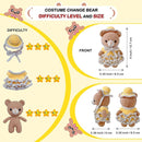 LoopMap Crochet Kit for Beginners - DIY Amigurumi Bear with Removable Dress & Accessories - Step-by-Step Video Tutorials, Extra Yarn, Crochet Tools, Handmade Gift for Kids & Adults (Bear K02, Yellow) by TinyTreasures Baby Boutique