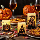 Wondise Halloween Flameless Flickering Candles with 6 Hour Timer, Battery Operated Real Wax Halloween Candles Set of 3 Halloween Decoration Grim Reaper, Haunted House, Pumpkin (3 x 4 5 6 Inch) by CozyNest Decor