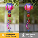 Hot Air Balloon Solar Lantern Butterfly Wind Spinners with Flickering Flame Light Hanging Solar Lantern Outdoor Waterproof Decorations for Outside Patio Garden Yard by GreenHaven Gardens