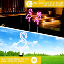 Hortsun Flamingo Solar Lights Outdoor Neon Light Yard Pink Flamingo Waterproof Decorations for Garden Patio Yard Pathway Decoration(4 Pack) by GreenHaven Gardens