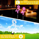 Hortsun Flamingo Solar Lights Outdoor Neon Light Yard Pink Flamingo Waterproof Decorations for Garden Patio Yard Pathway Decoration(2 Pack) by GreenHaven Gardens