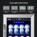 15'' Beverage Refrigerator and Beer Fridge Under Counter Built-in or Freestanding,127 Cans Beverage Cooler with Glass Door and Lock for Bottles and Cans Beer/Soda/Water/Wine by CozyNest Decor