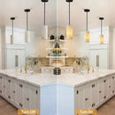 Alabaster Pendant Light Kitchen Island, H-9.5in Black Pendant Light Fixtures with Natural Marble Shade, Adjustable Ceiling Pendant for Dining Room, Living Room, Bedroom & Bathroom by CozyNest Decor