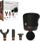 Sharper Image® Powerboost® Palm Portable Percussion Massager - 4 Attachments, 4 Speeds| Compact Full Body Back & Shoulder Mini Massage Gun| Deep Tissue Muscle Soreness Recovery| Wellness Gift by CozyNest Decor