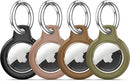 Upgrade Waterproof 4 Pack Airtags Holder with Apple Airtags Keychain, Hard PC Air Tag Case, Anti-Scratch & Shock Air tag Holder, Men's Women's Keyrings & Keychains -Black+Light Brown+Brown+Army Green by TinyTreasures Baby Boutique